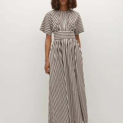 Oda Maxi Dress Norway Stripe Espresso