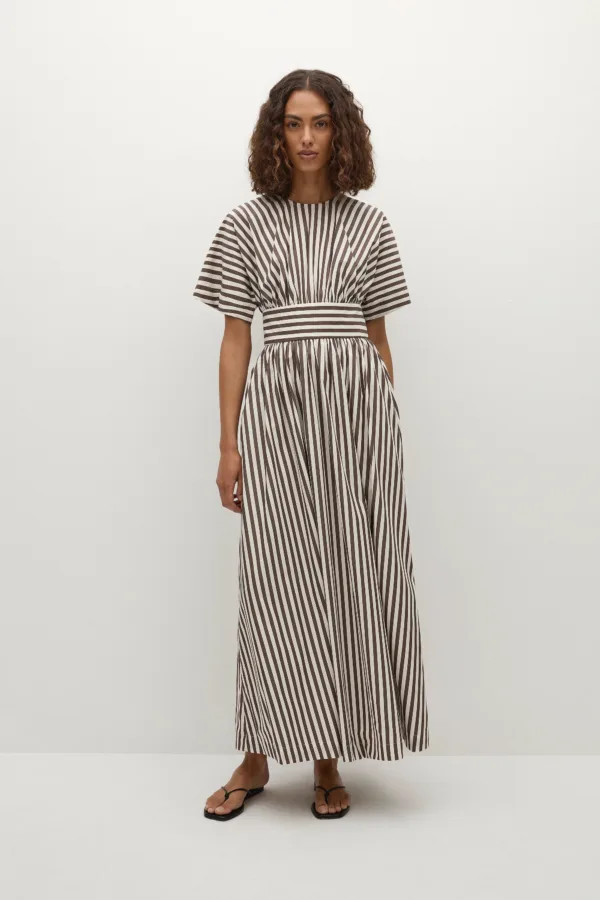 Oda Maxi Dress Norway Stripe Espresso