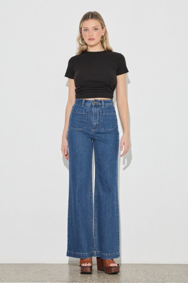 Sailor Jean Long - Eco Ruby Blue