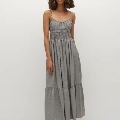 Sofie Maxi Dress Hanne Gingham Espresso