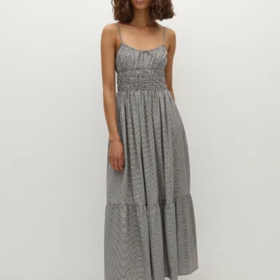 Sofie Maxi Dress Hanne Gingham Espresso
