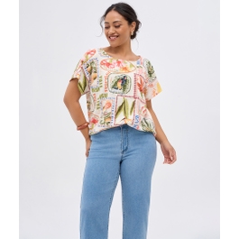 The Essential Linen Blend Print Top