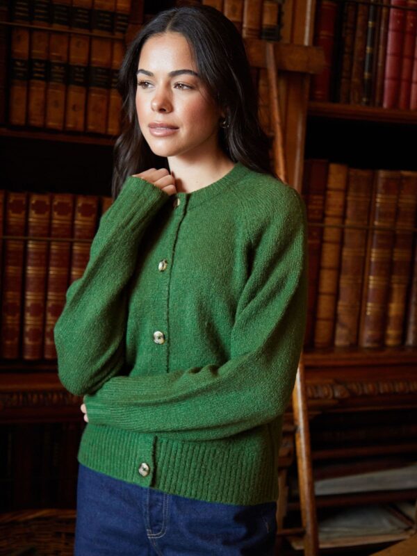 Threadbare Light Green Button Up Knitted Cardigan