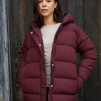 Threadbare Red Hooded Padded Jacket