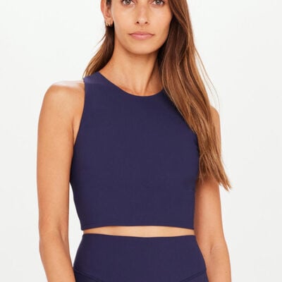 The Upside Ribbed Samara Crop Navy