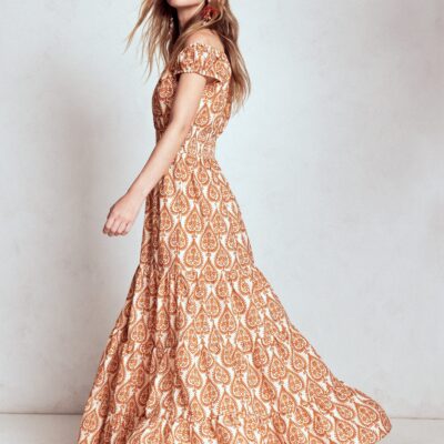 Boden Scoop Cotton Tiered Dress