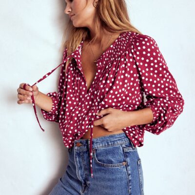 Boden Georgia Smocked Jersey Top