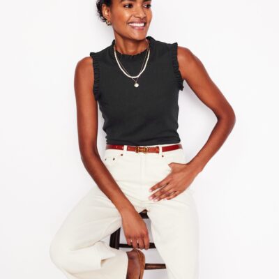 Boden Supersoft Frill Detail Vest Top