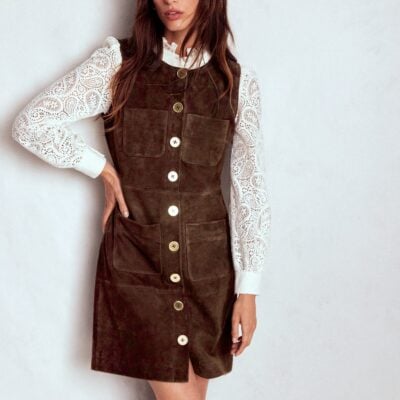 Boden Evelyn Suede Shift Dress