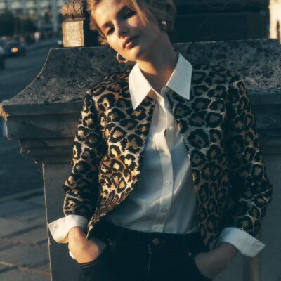 Boden Jacquard Leopard Jacket