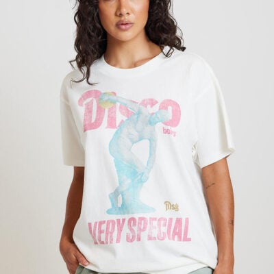 Something Very Special The Disco Graphic Tee Vintage White