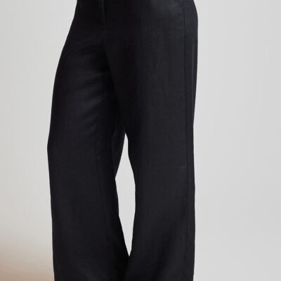 Nude Lucy Dalia Linen Pant Black