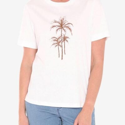 Jump Beaded Palm Tree Tee