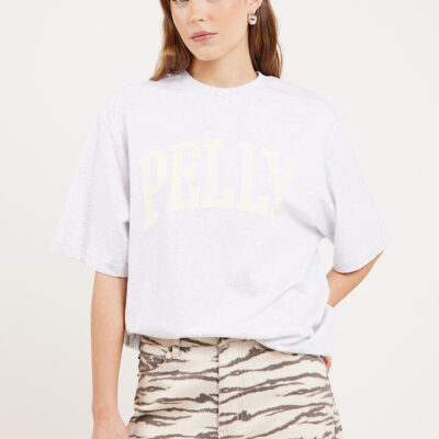 Ena Pelly Pelly Collegiate Tee White Marle