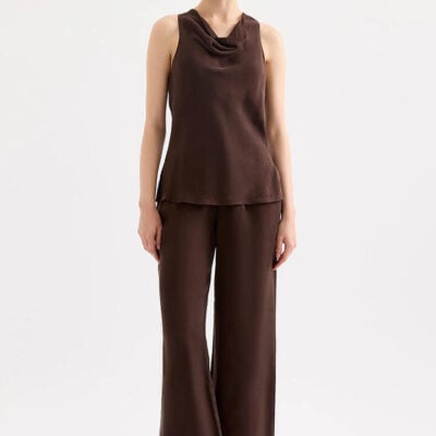 Nude Lucy Raven Cupro Top Raisin