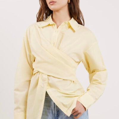 Ode Taylor Wrap Shirt Lemon Curd