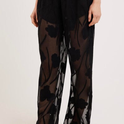 Ode Vine Organza Pants Onyx