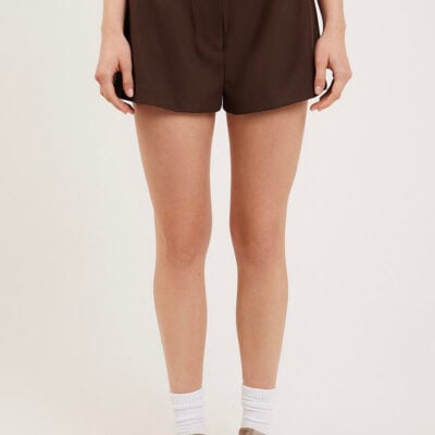 Ode Glane Tailored Shorts Walnut