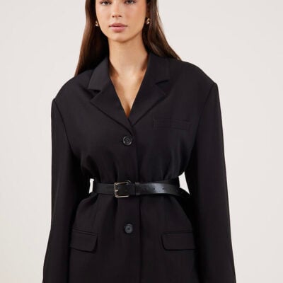 Felle Single Breasted Blazer Black