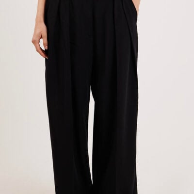 Felle Tailored Pant With Belt Onyx