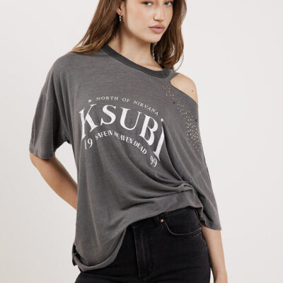 Ksubi Renaissance Oh G Ss Tee Charcoal