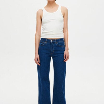 Neuw Denim Eva Wide Leg Denim Jean Mid Indigo