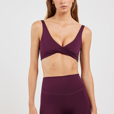Stylerunner Classic Twist Front Crop Burgundy
