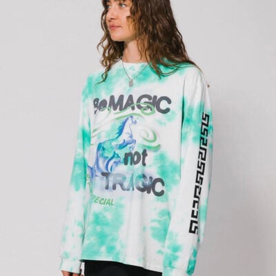Something Very Special Be Magic Tie Dye LS Green Tie Dye