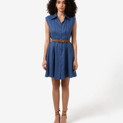 FORCAST Ami Linen Mini Beach Dress