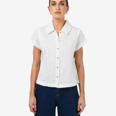 FORCAST Ami Linen Collar Shirt