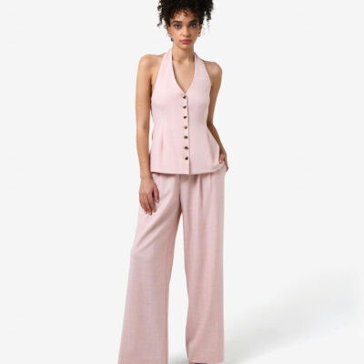 FORCAST Lola Lurex Blend Wide Leg Pant