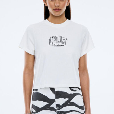 Ena Pelly Do Good Be Good Baby Tee Vintage White