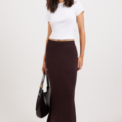 Ode Raleigh Maxi Skirt Walnut