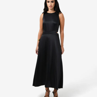 FORCAST Louisa Cut Out Satin Dress