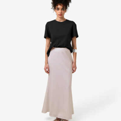 FORCAST Leigh Satin Maxi Skirt