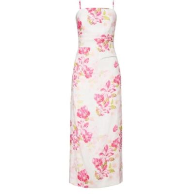 David Lawrence Argon Strapless Linen Dress