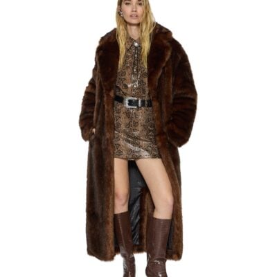 ALTON FAUX FUR JACKET TAWNY