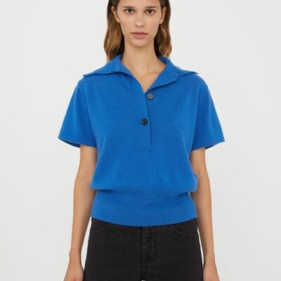 Christopher Esber | Cashmere Knit Polo Lapis