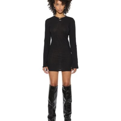 CRAWFORD LS MINI DRESS BLACK