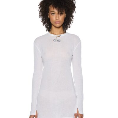 CRAWFORD LS MINI DRESS WHITE