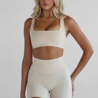 SCULPT Pocket Bike Shorts - French Vanilla