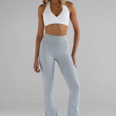 Signature Flare Leggings - Marl grey