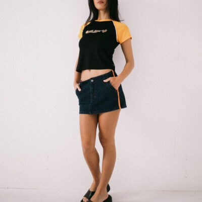 Rusty Webber Denim Micro Mini Skirt