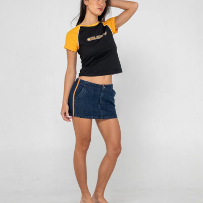 Rusty Archived Raglan Baby Tee