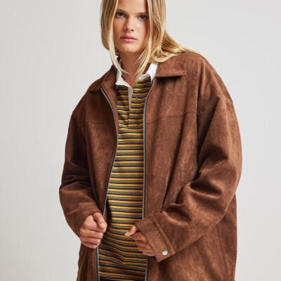 Blanca Fraser Suede Jacket Brown