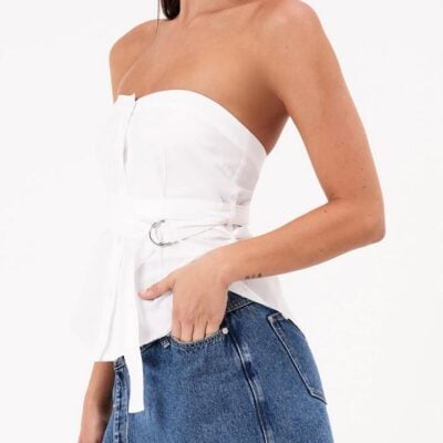 Abrand Strap Bustier Shirt