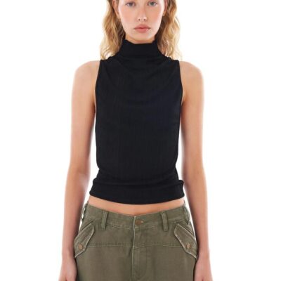 Felle High Neck Ribbed Tank