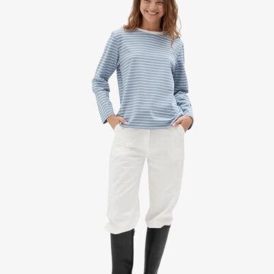 Holiday Shop Cotton Striped Long Sleeve Top
