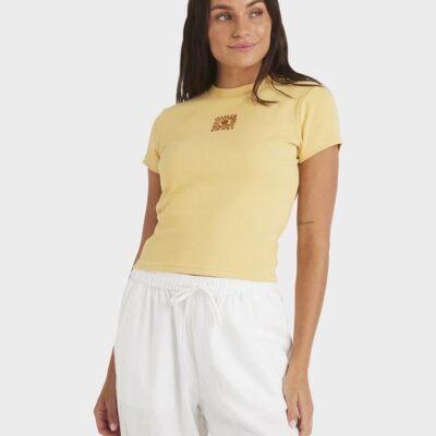 Roxy Oasis Baby Rib TShirt  Butter