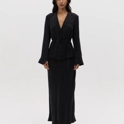 Lulu & Rose Chere Cupro Midi Skirt
